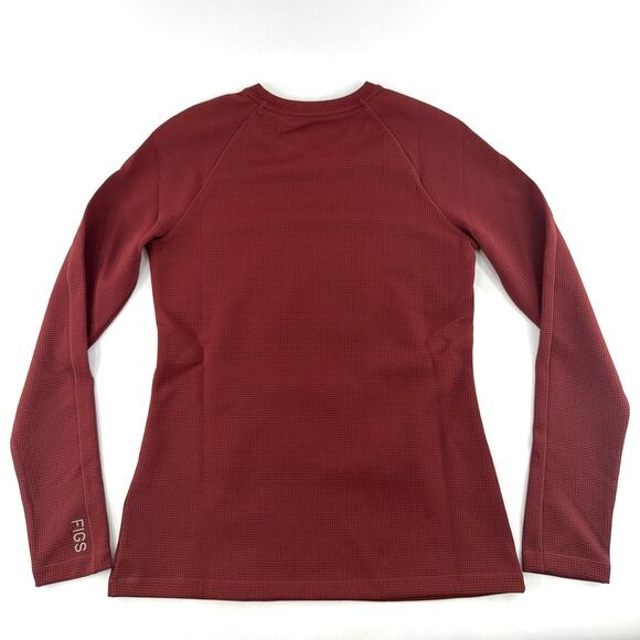 Figs Women's Walnut Waffle Longsleeve Underscrub Top Size S - Picture 7 of 10